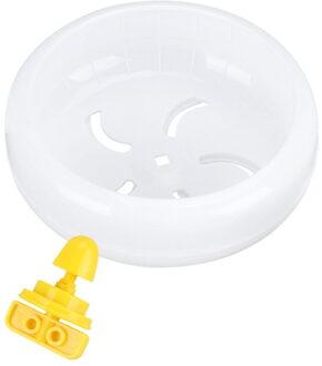 1Pc 14Cm Multipurpose Brede Geschiktheid Hamster Muizen Gerbil Rat Oefening Wiel Pp Run Disc Kleine Dieren Huisdier Speelgoed (Pi wit