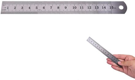 1Pc 15 Cm Rvs Metaal Rechte Ruler Heerser Tool Precisie Dubbelzijdig Meetinstrument