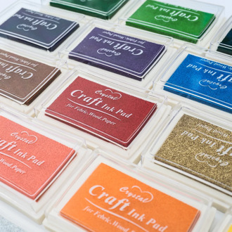 1pc 15 colors big ink pad oil planner scrapbooking silicone stamp DIY diary greeting card Wood Paper Craft Gift