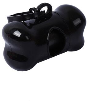 1Pc 15 Roll Huisdier Afvalzak Dispenser Voor Hond Afval Tas Houder Plastic Vuilniszak Dispenser Carrier Case huisdier Afval Kak Tassen zwart