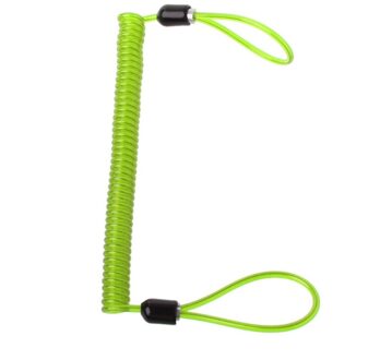 1Pc 150Cm Alarm Disc Lock Beveiliging Spring Herinnering Kabel Motorrijwiel Bike Scooter groen