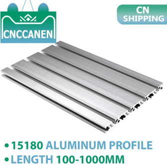 1PC 15180 Aluminum Profile Extrusion 100mm to 1000mm Length CNC Parts Anodized Linear Rail for DIY CNC 3D Printer Workbench