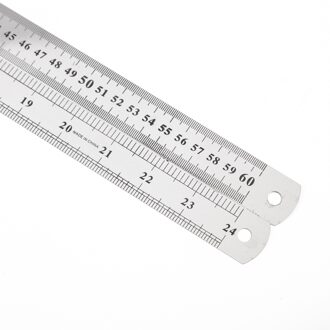 1Pc 15Cm/20Cm/30Cm/50Cm Double Side Schaal Roestvrijstalen Rechte Liniaal meten School Kantoorbenodigdheden Voor Studenten 1 stk 60cm