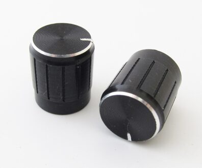1Pc 15X17Mm Circulaire Knop Aluminium Cover Voor Audio Volume Tone Control Met 3 Kleuren zwart