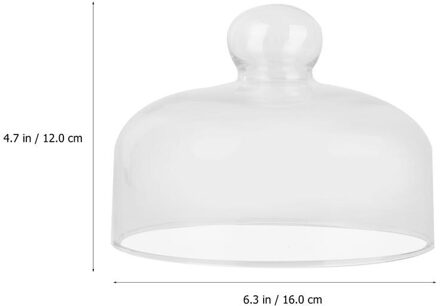 1Pc 16/18Cm Transparante Stofdicht Glas Cover Voedsel Taart Cover Duurzaam Voedsel Beschermende Cover Muggen schotel Cover Keuken Gereedschap 16CM