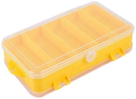 1Pc 17.7X10X4.5Cm Dubbelzijdig Visgerei Doos Compartimenten Lokken Haak Opbergdoos