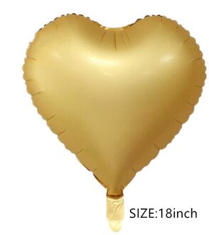 1Pc 18Inch Liefde Hart-Vormige Metalen Matte Kleur Aluminium Folie Ballon Bruiloft Decoratie Baby Shower levert 2