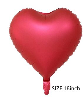 1Pc 18Inch Liefde Hart-Vormige Metalen Matte Kleur Aluminium Folie Ballon Bruiloft Decoratie Baby Shower levert 3