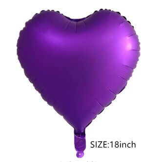 1Pc 18Inch Liefde Hart-Vormige Metalen Matte Kleur Aluminium Folie Ballon Bruiloft Decoratie Baby Shower levert 4