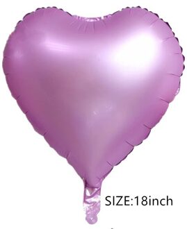 1Pc 18Inch Liefde Hart-Vormige Metalen Matte Kleur Aluminium Folie Ballon Bruiloft Decoratie Baby Shower levert 6