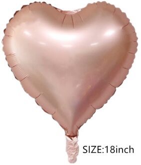 1Pc 18Inch Liefde Hart-Vormige Metalen Matte Kleur Aluminium Folie Ballon Bruiloft Decoratie Baby Shower levert