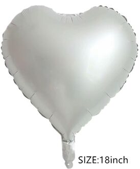 1Pc 18Inch Liefde Hart-Vormige Metalen Matte Kleur Aluminium Folie Ballon Bruiloft Decoratie Baby Shower levert