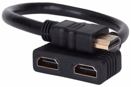 1Pc 2 Dual Port Y Splitter 1080P V1.4 Male Naar Dubbele Vrouwelijke Adapter Kabel 1 In 2 Out hdmi-Compatib Converter Connect Cable Koord