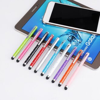 1Pc 2 In 1 Capacitieve Resistive Pen Touch Screen Stylus Potlood Voor Tablet Ipad Mobiele Telefoon Samsung Pc Stylus capacitieve Pen licht blauw
