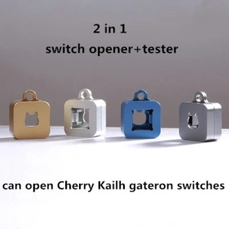 1pc 2 in 1 mechanical keyboard magnetic suction CNC metal switch opener shaft opener for Kailh Cherry gateron switch tester