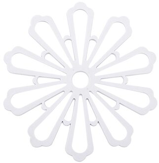 1Pc 2 Kleuren Siliconen Kom Drinken Coffee Cup Pad Onderzetters Placemats Anti Pad Antislip Eettafel tafel Matten Keuken Accessoires wit