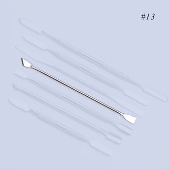 1pc 2 manieren Rvs Cuticle Cutter Nail Art Polish Tool Dubbelzijdig Pusher Remover Roerstaafje Manicure Cleaner SA809 13