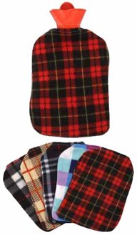 1Pc 2000Ml Warm Water Fles Rubber Zak Handwarmer Water Overstromingen -Water Zak Met Doek Cover kleur Willekeurige