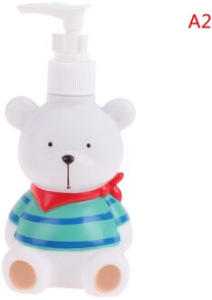 1Pc 200Ml Schattige Beer Draagbare Lotion Fles Zeepdispenser Douchegel Shampoo Fles Cartoon Druk Fles 15*6Cm A2