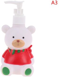 1Pc 200Ml Schattige Beer Draagbare Lotion Fles Zeepdispenser Douchegel Shampoo Fles Cartoon Druk Fles 15*6Cm A3