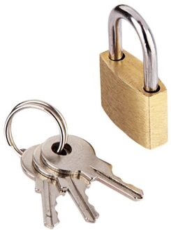 1Pc 20Mm Kleine Koperen Slot Met Sleutels Bagage Case Hangslot Kluisjes Hangslot