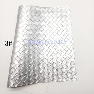 1Pc 21X29CM Weave Reliëf Synthetisch Leer Stof Lederen Lakens, Pu Leer Voor Maken Bows Leosyntheticodiy 4S01 3