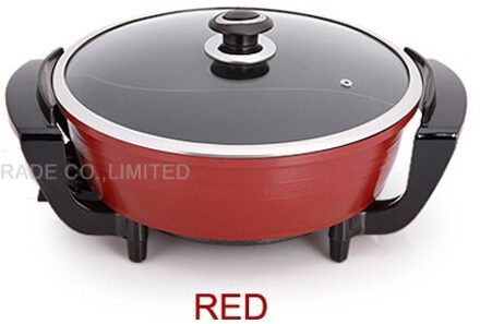 1Pc 220V 1500W 6L Elektrische Multifunctionele Pot Fornuis Yuanyang Pot Huishoudelijke Non-stick kookgerei rood