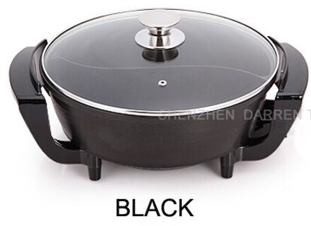 1Pc 220V 1500W 6L Elektrische Multifunctionele Pot Fornuis Yuanyang Pot Huishoudelijke Non-stick kookgerei zwart