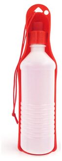 1Pc 250Ml Draagbare Huisdier Hond Water Flessen Outdoor Travelling Camping Kom Voeden Dispenser Opvouwbare Tank Drinken rood