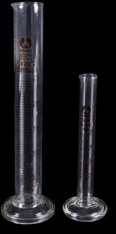 1Pc 25Ml Afgestudeerd Glazen Meten Cilinder Chemie Laboratorium Meten
