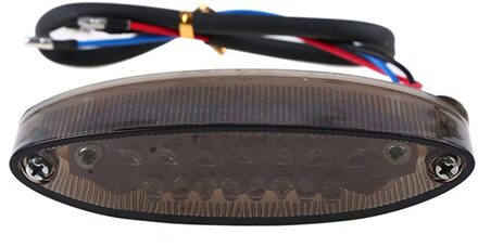 1Pc 28 Led Universal Motorcycle Bike Achterlichten Stop Red Light Lamp Achterlicht Achter Lamp Remmen licht Grijs