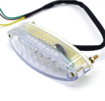 1Pc 28 Led Universele Achterlicht Motorcycle Bike Achterlichten Stop Rood Licht Lamp Remmen doorzichtig