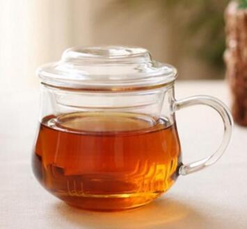 1Pc 280Ml Hittebestendige Glas Bloem Koffie Glazen Theepot Cup Os 0076