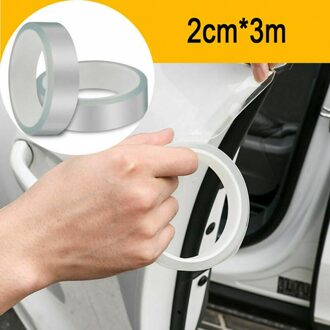 1Pc 2Cm * 3M Universele Auto Anti Collision Side Door Edge Guard Instaplijsten Scuff Plaat Bescherming sticker Strip Voor Auto