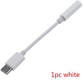 1Pc/2Pcs Usb Type C Naar 3.5Mm Adapter Audio Aux Hoofdtelefoon Kabel Adapter Voor Huawei samsung Xiaomi TXTB1 wit