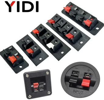 1pc 3/5 pcs 2 positions 4 poles 3 position Connector Terminal Push in Jack Spring Load Audio Speaker Terminal Breadboard clip
