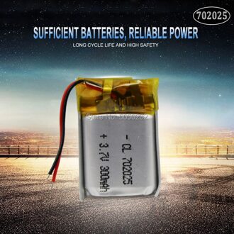 1Pc 3.7V 220Mah 702025 Li-Polymeer Oplaadbare Batterij Voor Mp3 Bluetooth Headset Speaker Video Recorder Draadloze muis