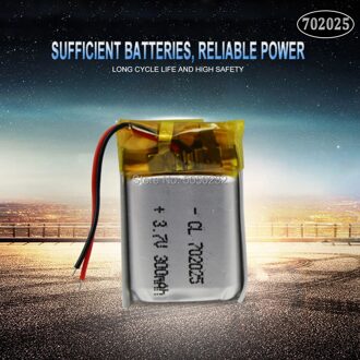 1Pc 3.7V 220Mah 702025 Li-Polymeer Oplaadbare Batterij Voor Mp3 Bluetooth Headset Speaker Video Recorder Draadloze muis
