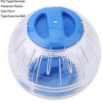 1Pc 3 Kleuren Kleine Size Thuis Huisdier Grappige Running Bal Plastic Grounder Jogging Hamster Huisdier Kleine Oefening Speelgoed blauw