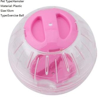 1Pc 3 Kleuren Kleine Size Thuis Huisdier Grappige Running Bal Plastic Grounder Jogging Hamster Huisdier Kleine Oefening Speelgoed roze