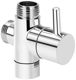 1Pc 3 Way T-Adapter Messing G1/2 "Tee Connector Met Sproeikop Douche Off Bidet valve Douche Omstelling Wc Voor Bad Shut T8M0