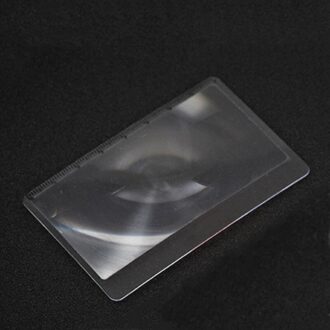 1Pc 3 X Vergrootglas Vergroting Magnesium Outdoor Fire Starter Draagbare Card Vergrootglas Pocket Credit Card Size Transparant wit