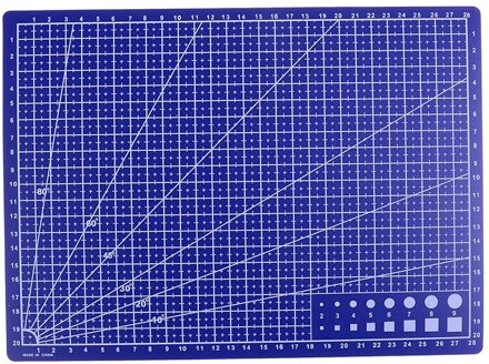 1pc 30*22cm A4 Grid Lijnen Self Healing Snijmat Craft Card Stof Leer Papier Board Blauw