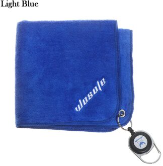 1Pc 30*30Cm Hoge Wateropname Microfiber Golf Schone Handdoek Katoen Clubs Zweet-Absorberende Vegen Doek met Multifunctionele Haak licht blauw