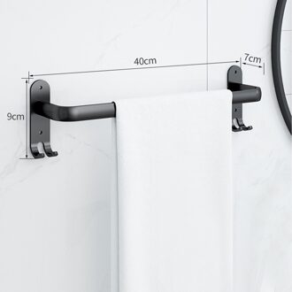 1Pc 30/40/50Cm Aluminium Wand-Badkamer Handdoek Rack Keuken Handdoek Opknoping Bar Thuis levert A 40cm