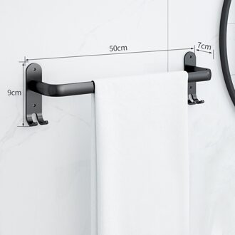 1Pc 30/40/50Cm Aluminium Wand-Badkamer Handdoek Rack Keuken Handdoek Opknoping Bar Thuis levert A 50cm