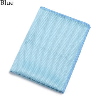 1Pc 30*40Cm Water Absorbeerbare Glas Keuken Schoonmaakdoekje Doekjes Tafel Venster Poetslappen blauw