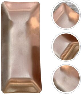 1Pc 304 Rvs Handdoek Opslag Plaat Tissue Plaat Kleine Servet Plaat Voor Restaurant Home roos gouden