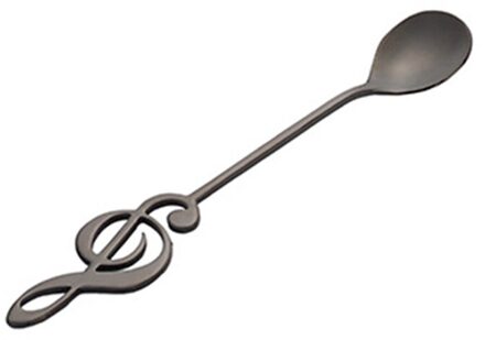 1Pc 304 Rvs Muzieknoten Lepel Koffie Roeren Lepel Mok Muziek Bar Ijs Creatieve Lepel