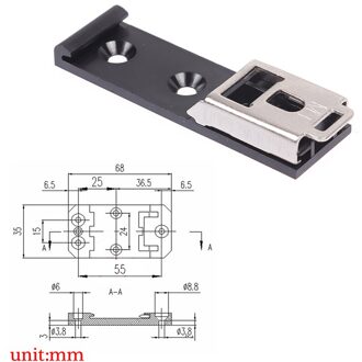 1Pc 35Mm Din Rail Vaste Klem Fasten Clip 18Mm/14Mm